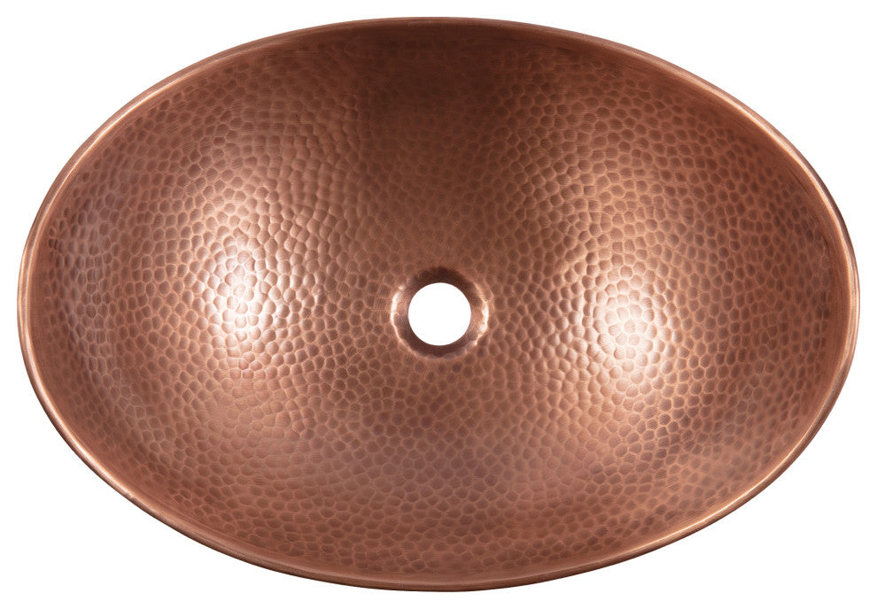 Confucius 19" Vessel Bathroom Sink in Copper