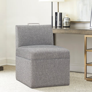 Delray Modern Upholstered Castered Chair, Ashen Grey