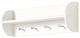Danya B White Utility Shelf With 4 Large Stainless Steel Hooks