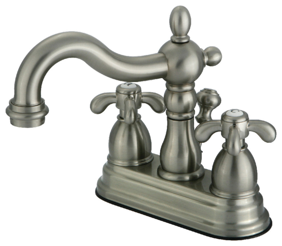 Kingston Brass 4" Centerset Bathroom Faucet, Brushed Nickel