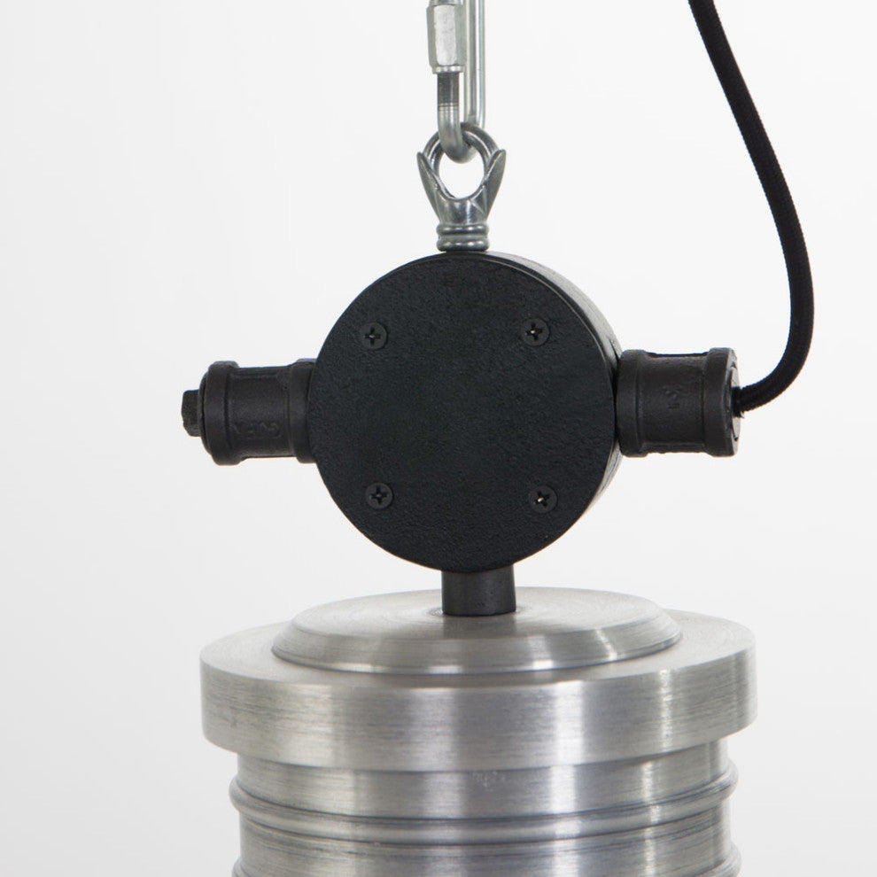 Brooklyn Series Metal Open Bottom Hanging Pendant Ceiling Light, Black