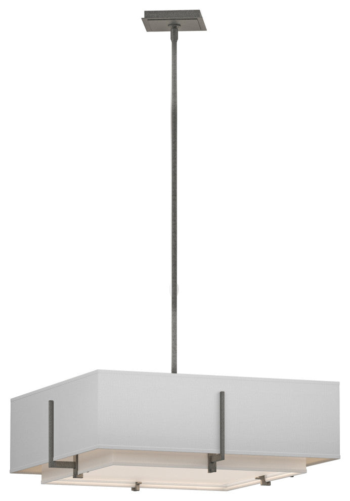 Exos Square Double Shade Pendant, Natural Anna Inner, Natural Anna Outer