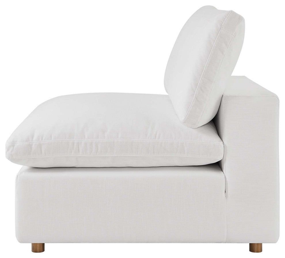 Modular Sectional Deep Sofa Set, White, Fabric, Modern, Lounge Cafe Hospitality