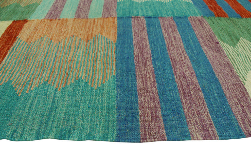 Winchester Kilim Inju Blue/Beige Rug, 6'6x9'10