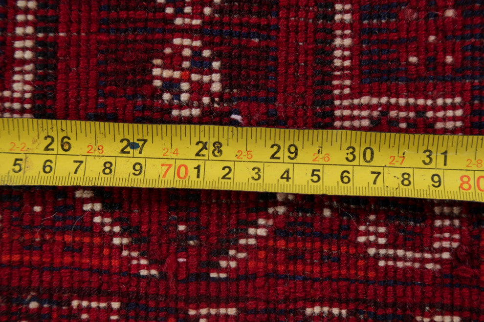 Consigned, Vintage-Style Oriental Persian Area Rug Hand-Knotted Wool, Red, 6x9