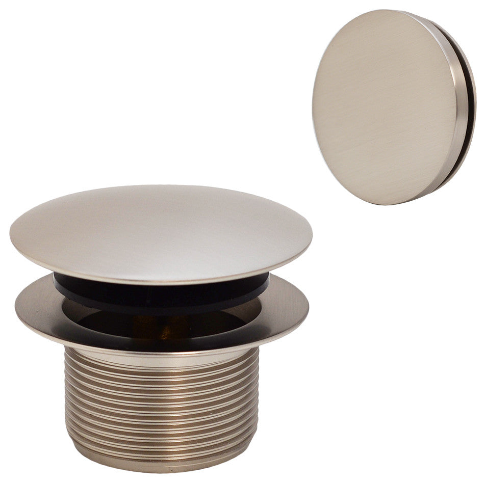 Post Large Kitchen Strainer With InSinkErator Disposal Flange & Stopper, Satin Nickel
