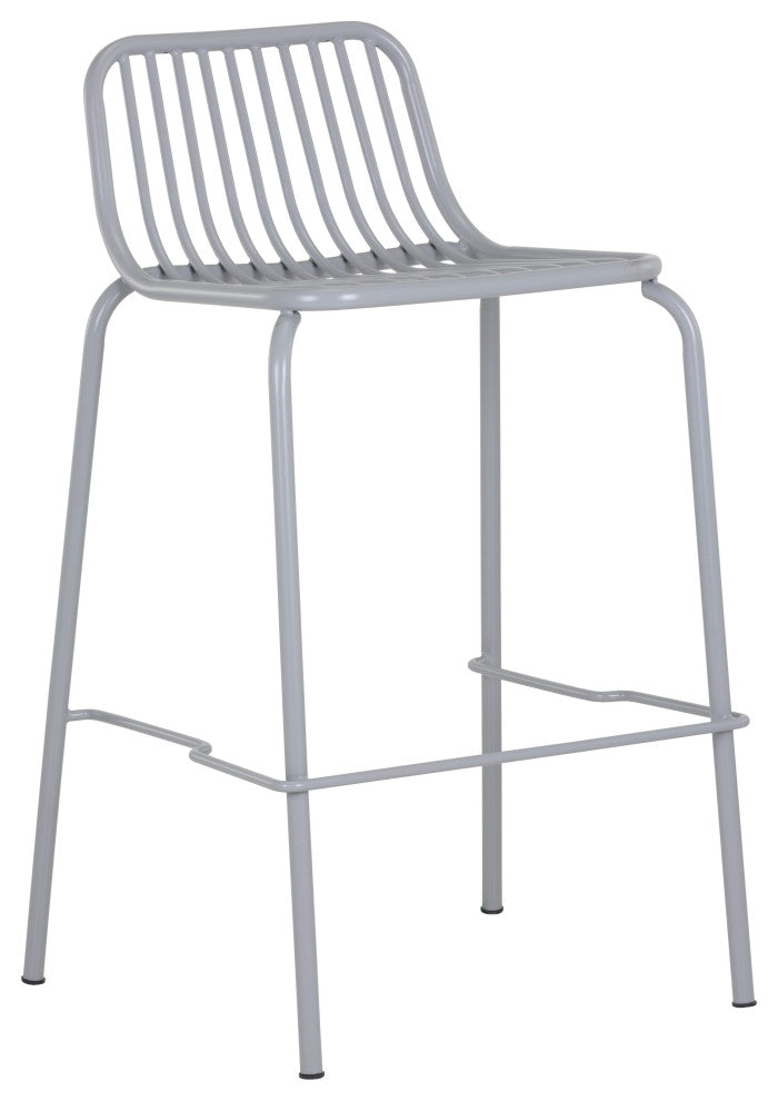 Cypress Outdoor Counter Stool, Silver, Set of 2