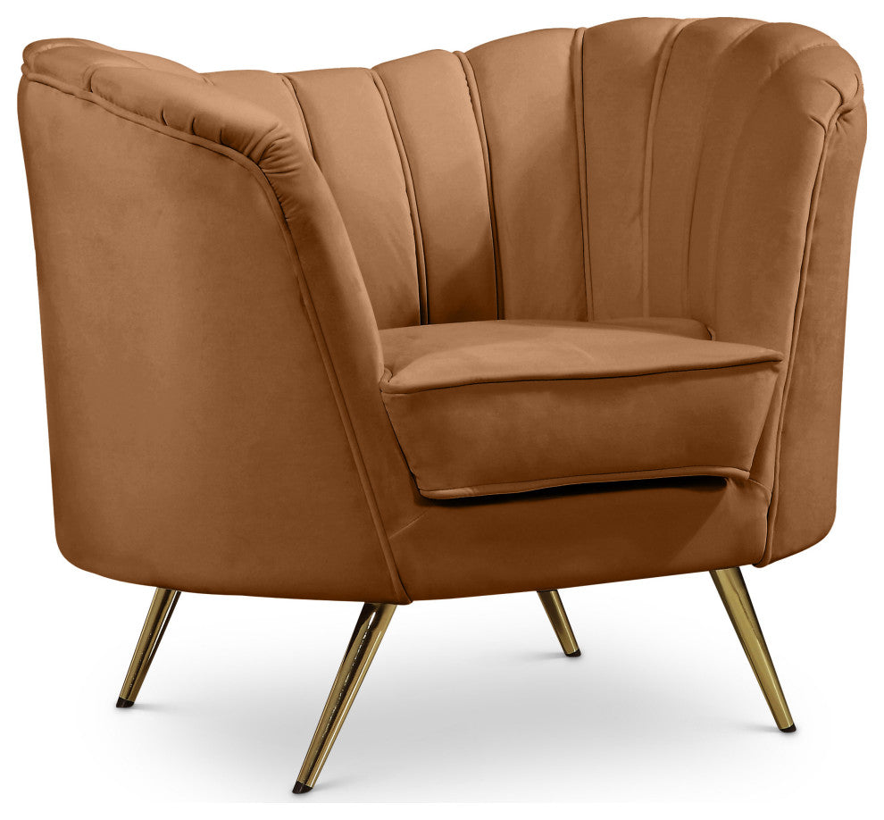 Margo Velvet Upholstered Set, Saddle, Chair