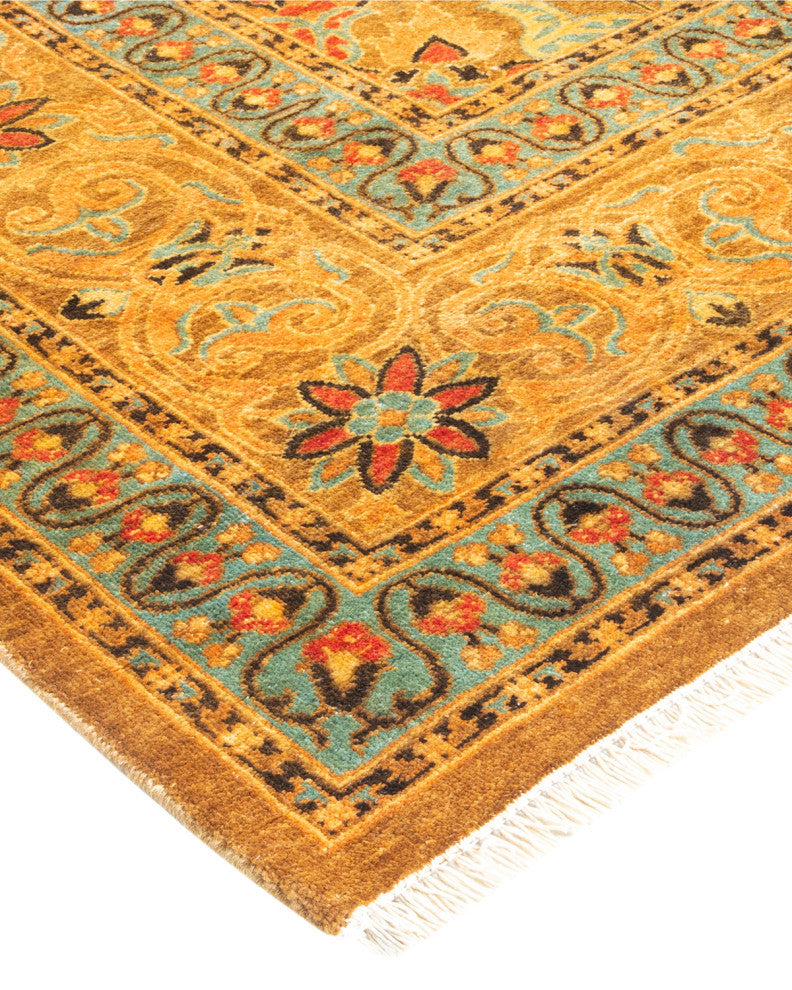 Mogul, One-of-a-Kind Hand-Knotted Area Rug Yellow, 6'1"x8'10"