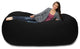 Comfortable Bean Bag Chair, Memory foam With Washable Faux Leather Cover, Black