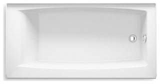Kohler K-26109-RA Entity 60" x 30" Three Wall Alcove Acrylic Bathtub - White