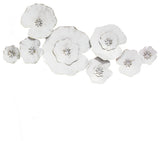 HomeRoots Angelic White Metal Lily Pad Wall Decor