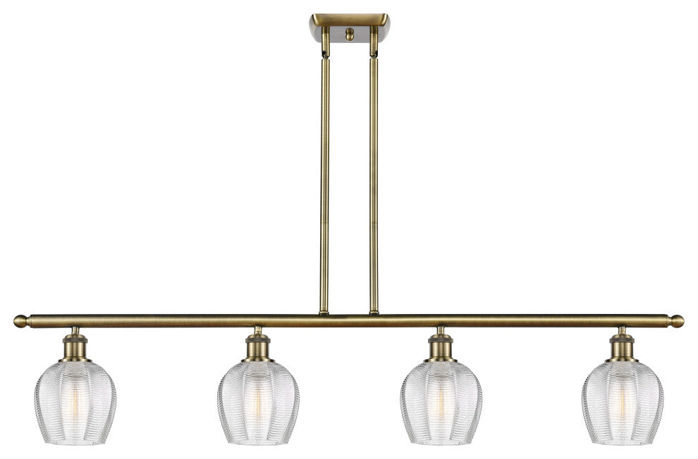 Innovations 516-4I-AB-G462-6 4 Light 48" Island Light, Antique Brass