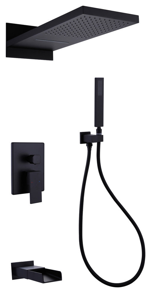 Multi-Function Pressure Balanced Rain Shower System with Hand Shower