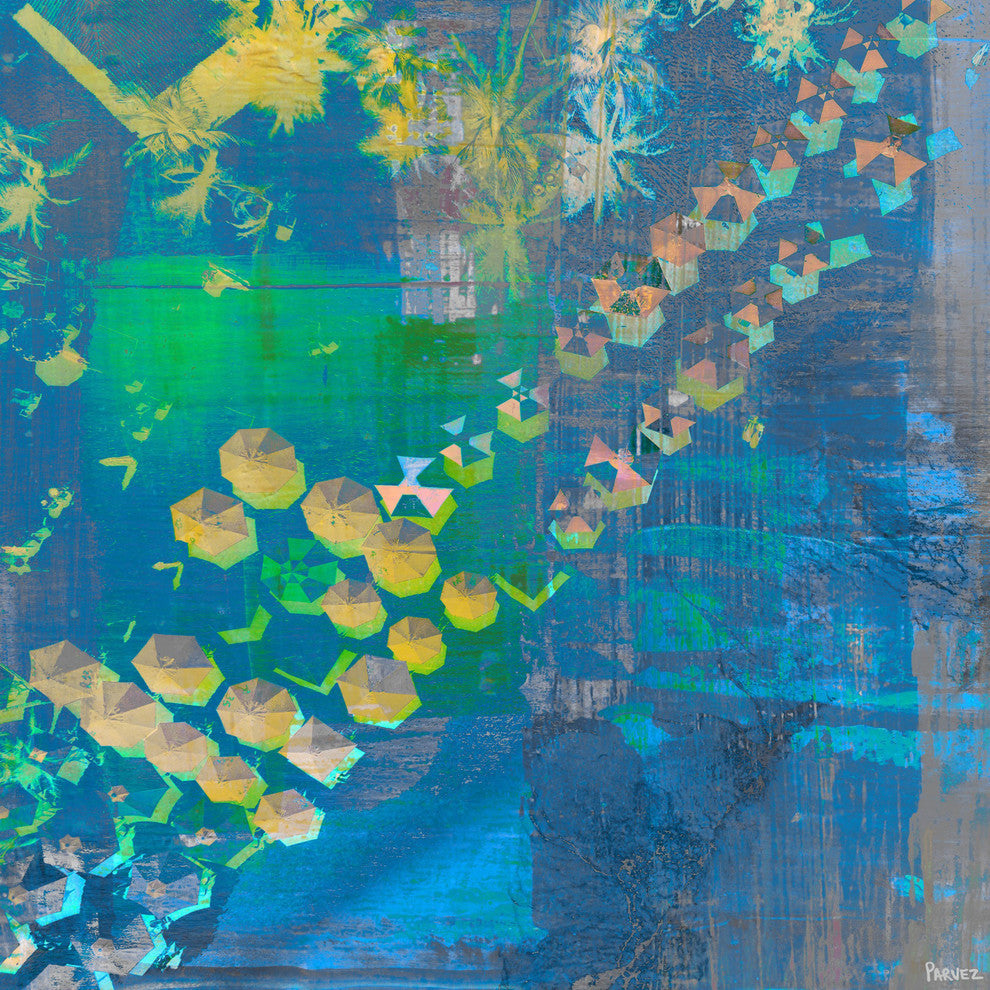 "Superimposed" Painting Print on Wrapped Canvas, 48"x48"