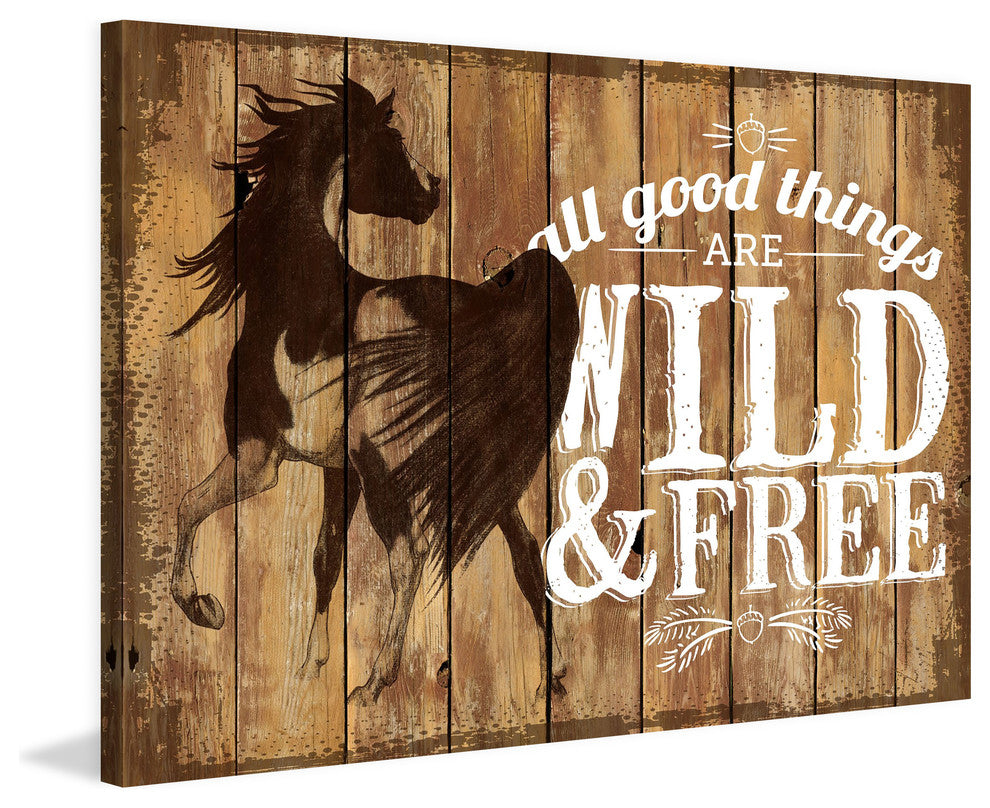"Wild and Free 2" Painting Print on Wrapped Canvas