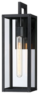 18.5"H 1-Light Black Outdoor Wall Sconce Lantern Light