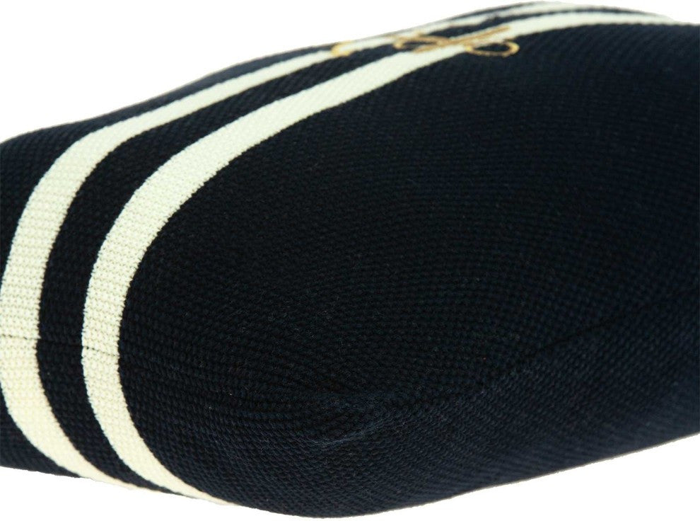 Casual Square Grey Nautical Anchor Accent Pillow, Blue, Striped