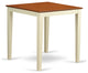 Vernon Pub, Counter Height Square Table Buttermilk and Cherry Finish