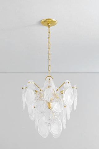 Darcia 18" Wide 5-Light Aged Brass Chandelier