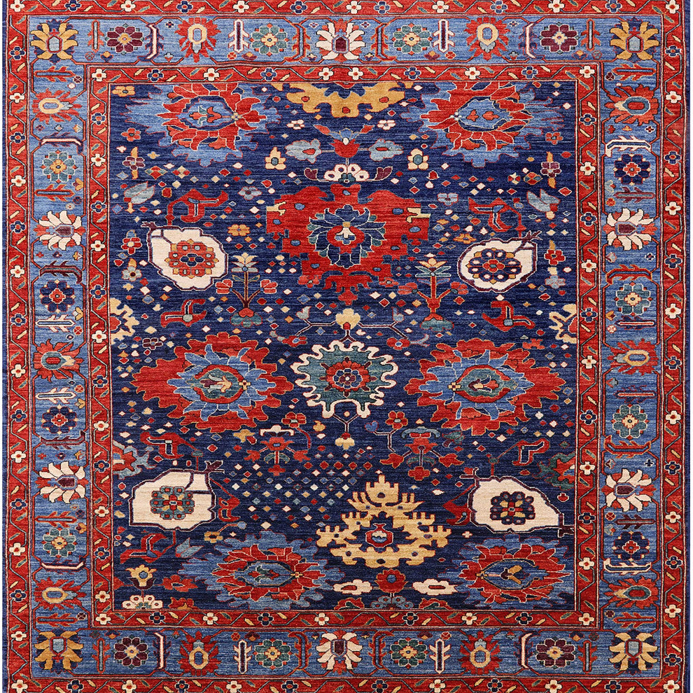 Ahgly Company Indoor Square Mid-Century Modern Area Rugs, 5' Square