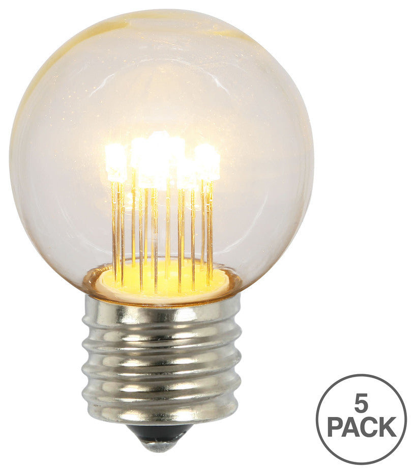 Vickerman Xled2651 Warm White Glass G50 Transparent Led Replacement Bulb