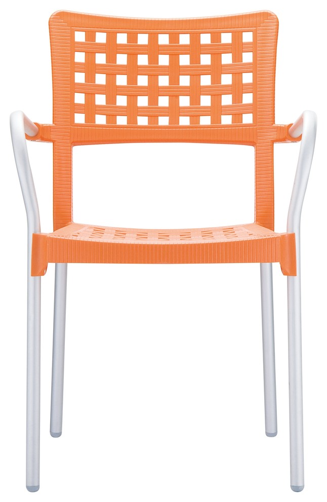 Compamia Gala Outdoor Dining Armchairs, Set of 2, Orange