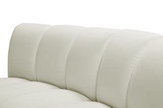 Infinity Channel Tufted Velvet Modular Chair, Cream, 11 Piece