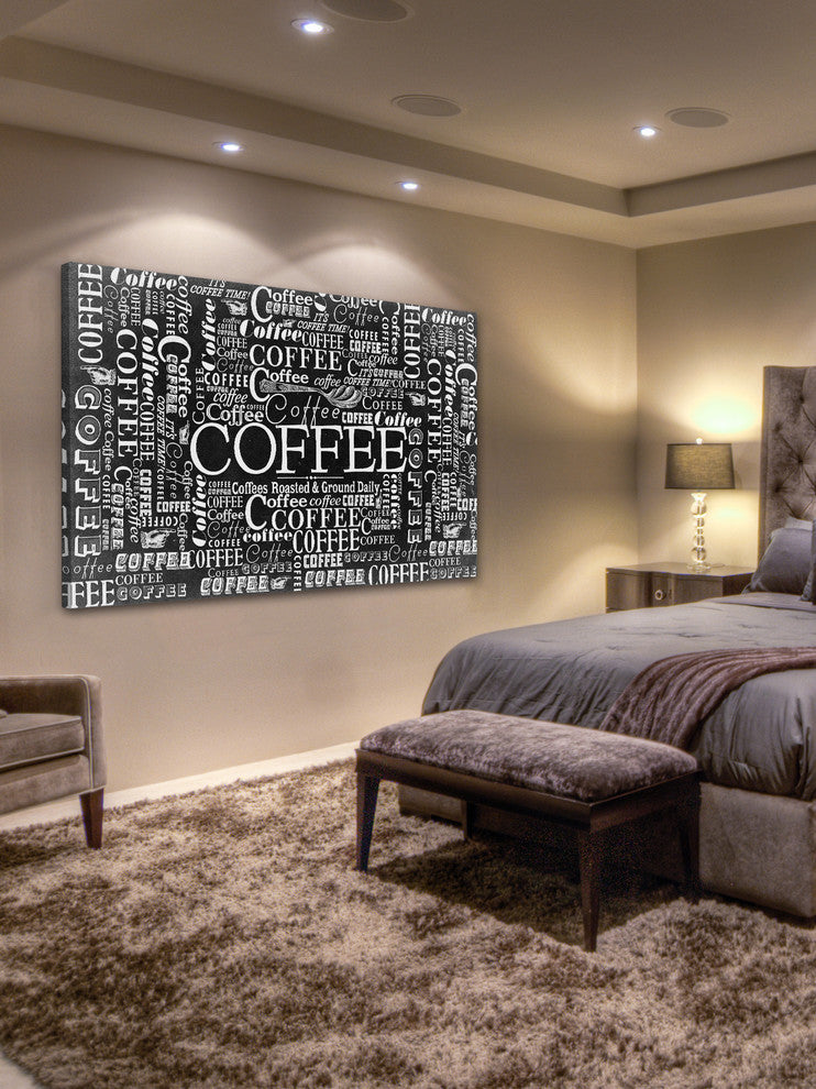"Coffee Pattern" Painting Print on Canvas