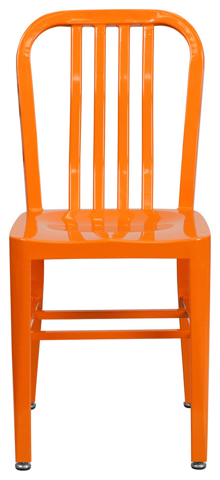 Orange Metal Indoor-Outdoor Chair