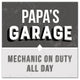 Garage Gray Papa 16x16 Canvas Wall Art