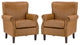 Jose Vegan Leather Armchair Set Of 2, Camel