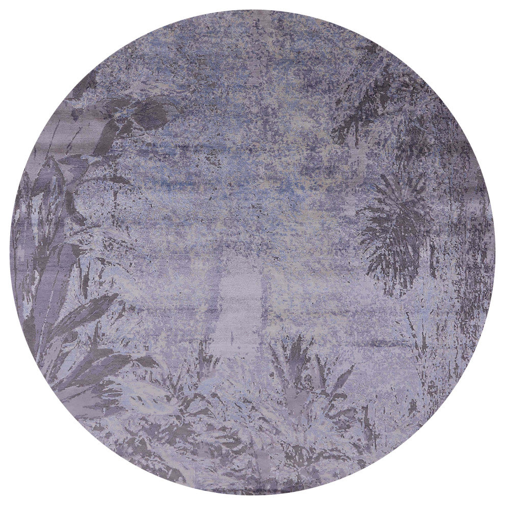 Ahgly Company Indoor Round Mid-Century Modern Area Rugs, 7' Round