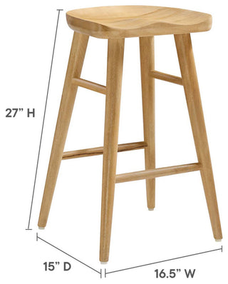 Saville Backless Wood Counter Stools - Set of 2