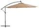 Vidaxl Cantilever Umbrella With Led Lights And Metal Pole 137.8" Taupe