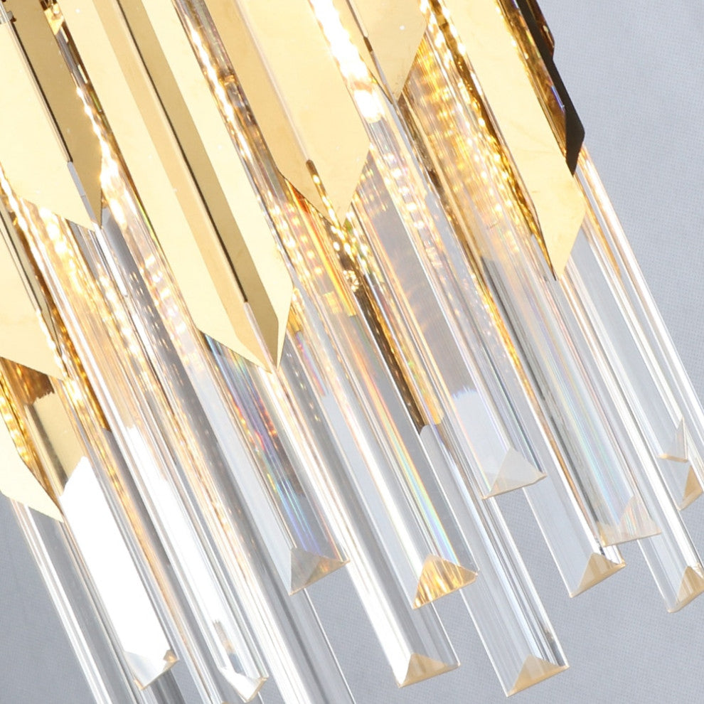 Gold Plated Crystal Pendant Fixture By Morsale