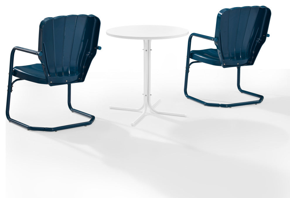 Ridgeland 3-Piece Outdoor Bistro Set, Navy Gloss