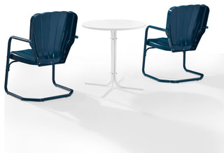 Ridgeland 3-Piece Outdoor Bistro Set, Navy Gloss