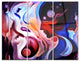 "Watching Woman Painting" Metal Wall Art, 3 Panels, 36"x28"