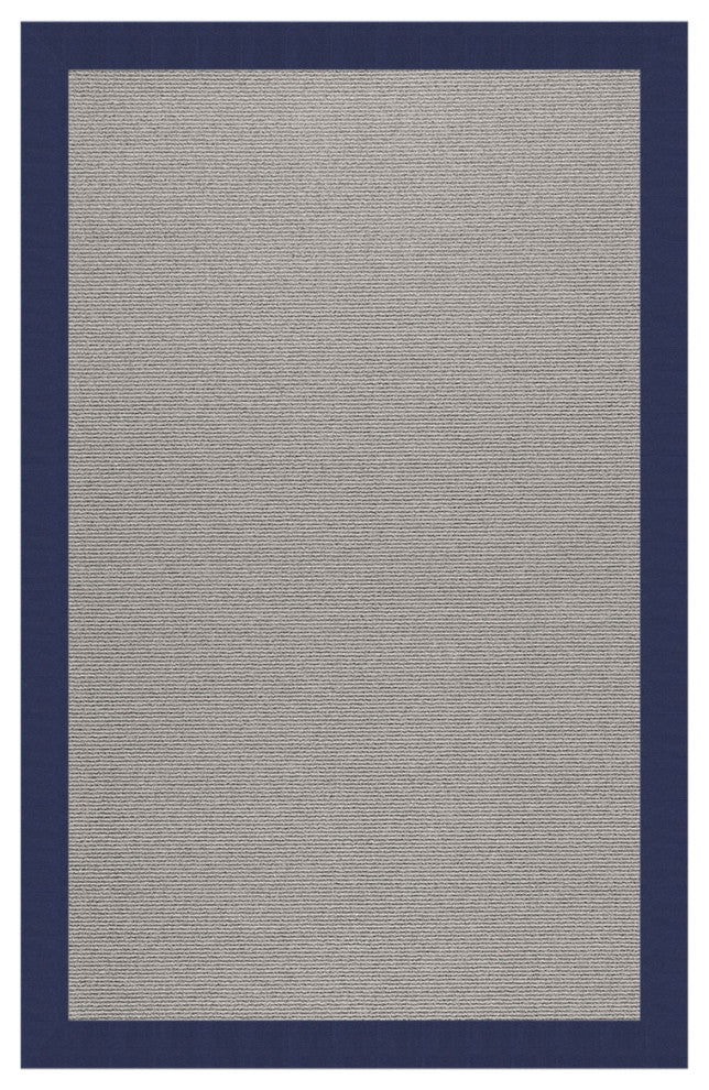 Zoe Platinum Sisal Tufted Area Rug, Navy, 4'x6'