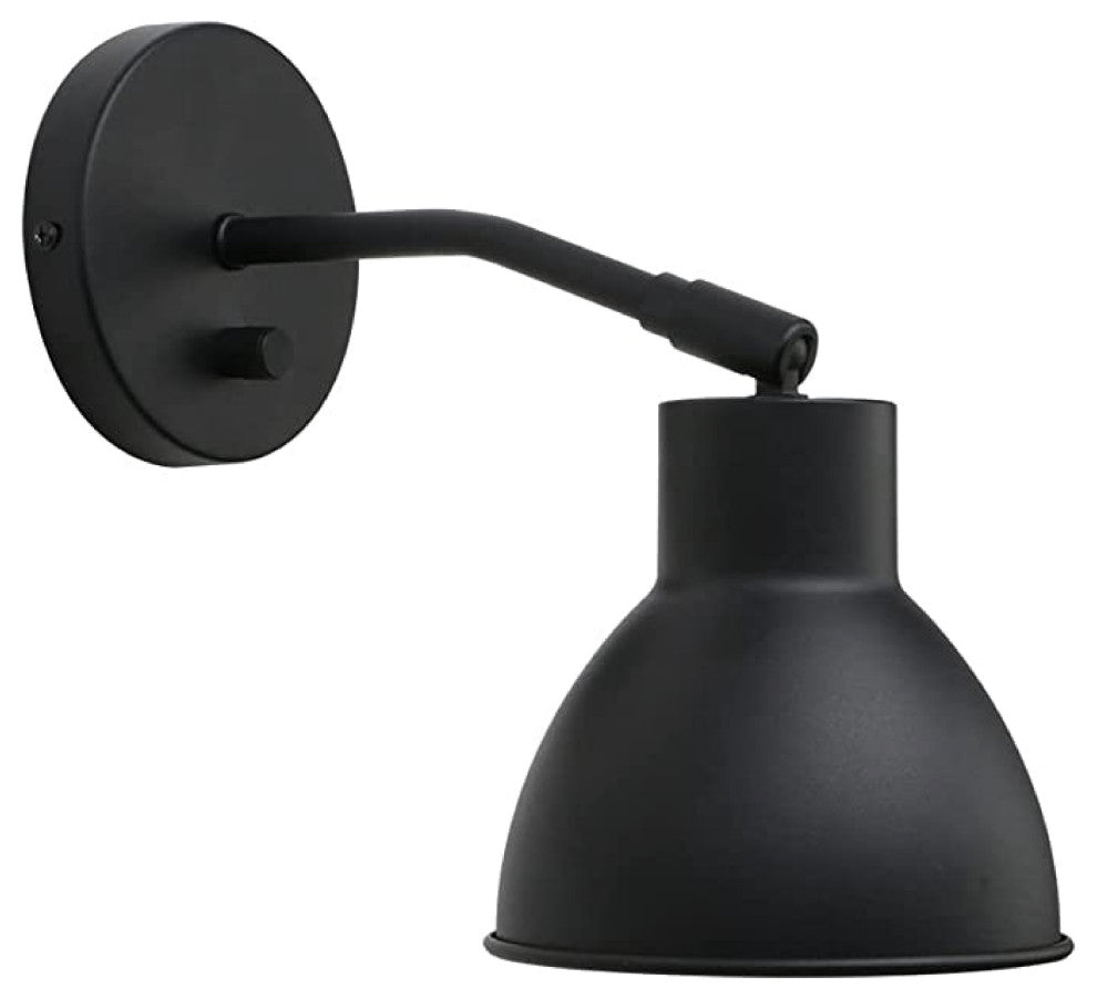 1-Light light sconces Black wall light fixtures Metal indoor wall lights