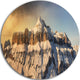 Dramatic Overcast Sky Over Alps, Landscape Round Wall Art, 11"
