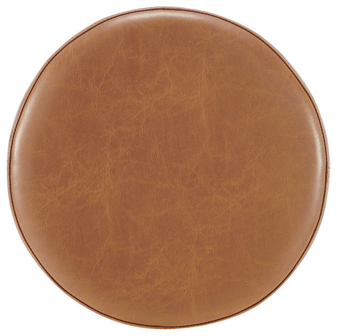 Deandre Backless Swivel Counter Stool, Borneo Chocolate, Pu