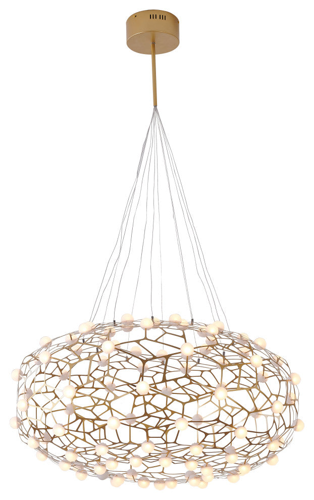 LED Chandelier, Gold