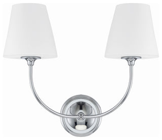 Libby Langdon for Crystorama Sylvan 2-Light Polished Chrome Wall Mount