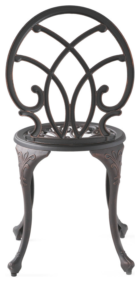 GDF Studio 3-Piece Andover Outdoor Copper Cast Aluminum Bistro Set