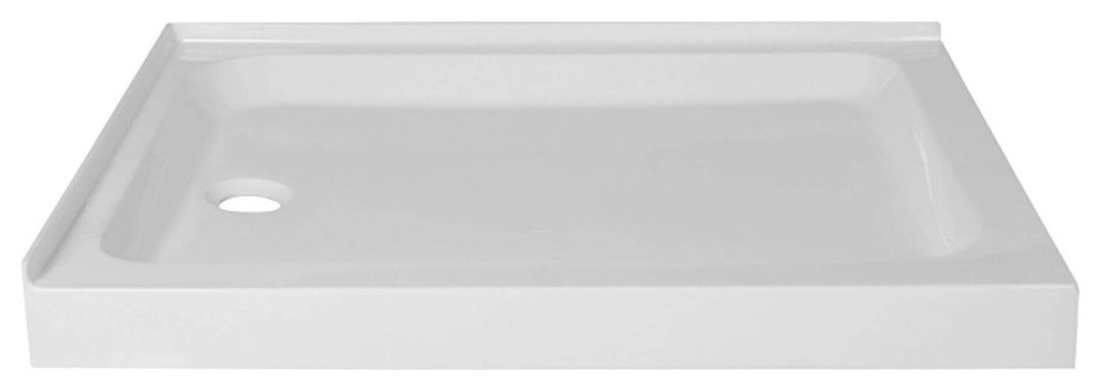 Fine Fixtures Double Threshold Acrylic Shower Base, 42 X 30, Left Hand