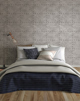 Hammered Metal Pattern Wallpaper, Silver, Bolt