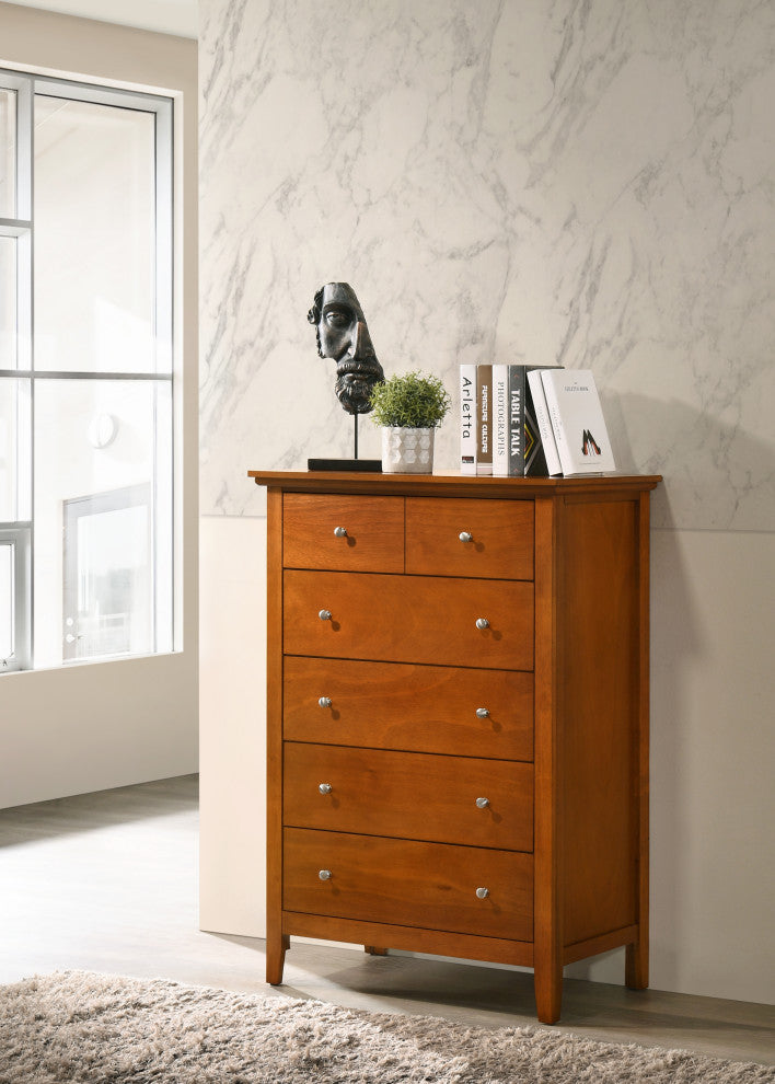 Hammond 5-drawer Wooden Chest Dresser, Oak