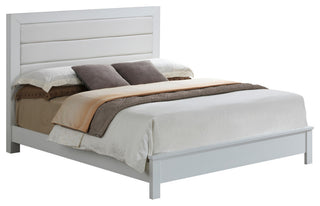 Burlington Upholstered King Panel Bed, White